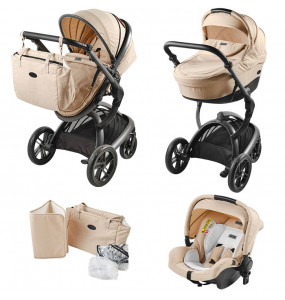 Aziamor Trio Vanity Sistema Modulare per Bambini Passeggino Carrozzino e Navetta Economico Beige