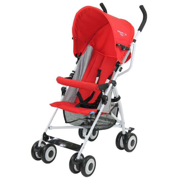 Aziamor Passeggino Happy Rosso per Bambini Economico Ultra Leggero Da Viaggio 5 Kg