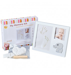 Mibb My Memory Cornice Kit Impronta mani e piedi per Neonati con 1 Foto