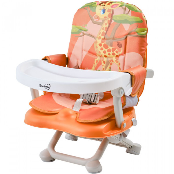 Aziamor Rialzo Sedia Per Bambini Gnammy Sediolino Pappa e Svezzamento Arancio