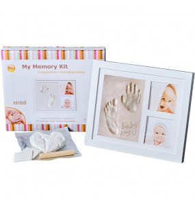 Mibb My Memory Kit Doppia Cornice Foto con impronte Neonato