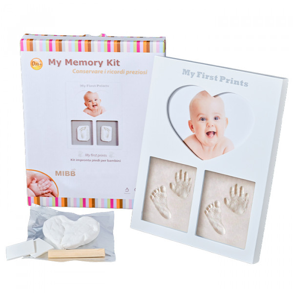 Mibb My First Prints Kit Impronta Piedi per Neonato con Foto