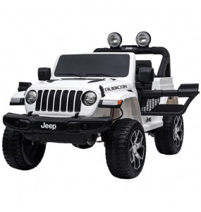 Aziamor Jeep Rubicon Auto Elettrica 12v per Bambini Colore Bianco