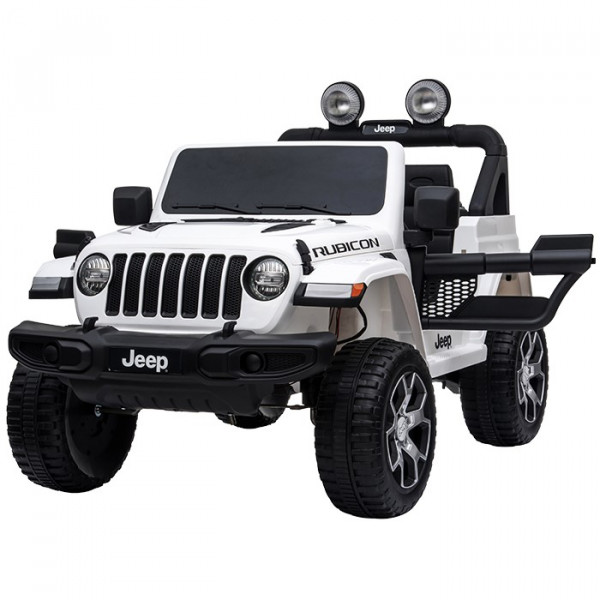 Aziamor Jeep Rubicon Auto Elettrica 12v per Bambini Colore Bianco