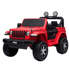 Aziamor Jeep Rubicon Auto Elettrica 12v per Bambini Colore Rosso