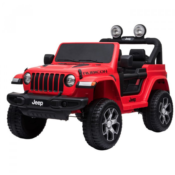 Aziamor Jeep Rubicon Auto Elettrica 12v per Bambini Colore Rosso