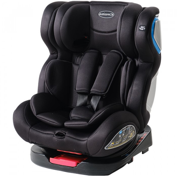 Aziamor Seggiolino Auto Clark Gruppo 0+/1/2/3 36 Kg Isofix colore Nero