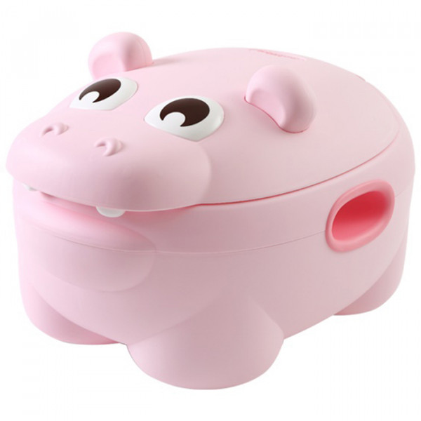 Aziamor Vasino Hippo Ergonomico Con Coperchio e Funzione Sgabello Rosa Aziamor Vasino Hippo Ergonomico Con Coperchio e Funzione Sgabello Rosa
