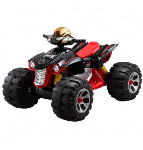 Aziamor Quad Beach Moto Elettrica 12v per Bambini Colore Rosso e Nero