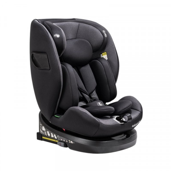 Aziamor Max 360 Seggiolino Auto Isofix I-size 0-36Kg gruppo 0+/1/2/3 Colore Nero