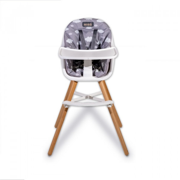 Mibb Macao Seggiolone Pappa 3 in 1 Rialzo Sedia Regolabile in Legno Fantasia Nuvola Mibb Macao Seggiolone Pappa 3 in 1 Rialzo Sedia Regolabile in Legno Fantasia Nuvola