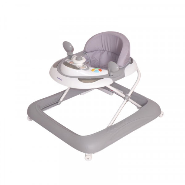 Aziamor Dodo New Girello Per Bambini Regolabile con Centro Attivita' Luci e Suoni Grigio Aziamor Dodo New Girello Per Bambini Regolabile con Centro Attivita' Luci e Suoni Grigio