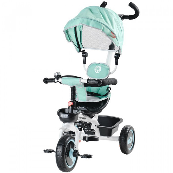 Aziamor DesmoTrike Triciclo 4 in 1 con Manico Direzionale per Bambini Azzurro