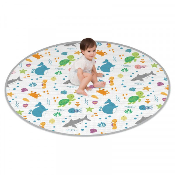 Aziamor Tappeto Pieghevole Tondo Diametro 150 cm Fantasia Vita Marina Aziamor Tappeto Pieghevole Tondo Diametro 150 cm Fantasia Vita Marina