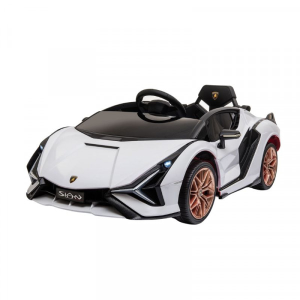 Aziamor Lamborghini Sian Macchina Elettrica per Bambini 12V Monoposto con Telecomando Bianco Aziamor Lamborghini Sian Macchina Elettrica per Bambini 12V Monoposto con Telecomando Bianco