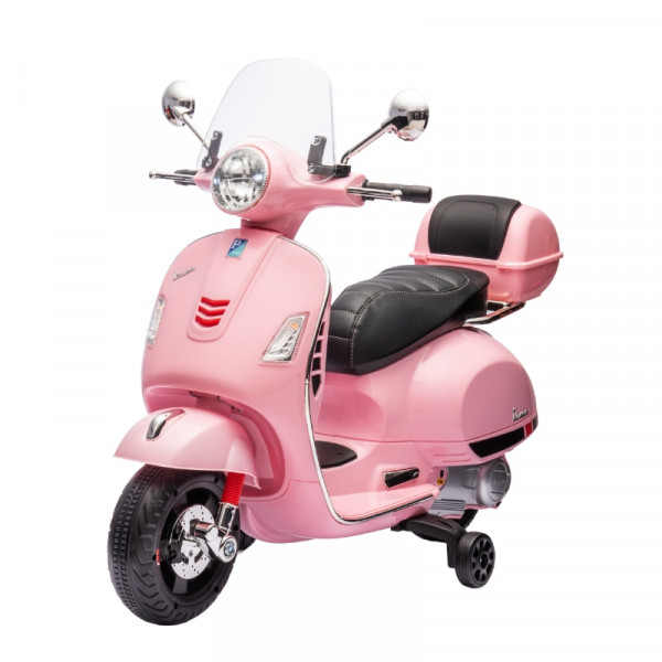 Aziamor Vespa GTS Piaggio 12V Moto per Bambini con Bauletto Colore Rosa Aziamor Vespa GTS Piaggio 12V Moto per Bambini con Bauletto Colore Rosa