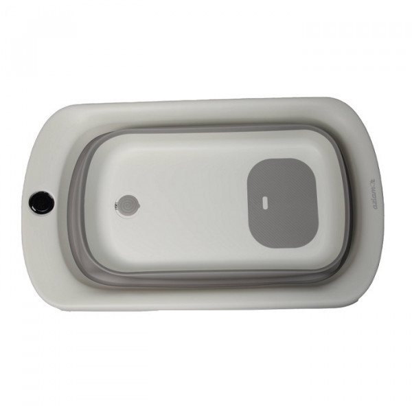 Aziamor Digital Pocket Vaschetta Bagnetto Neonato con Termometro Integrato Colore Grigio